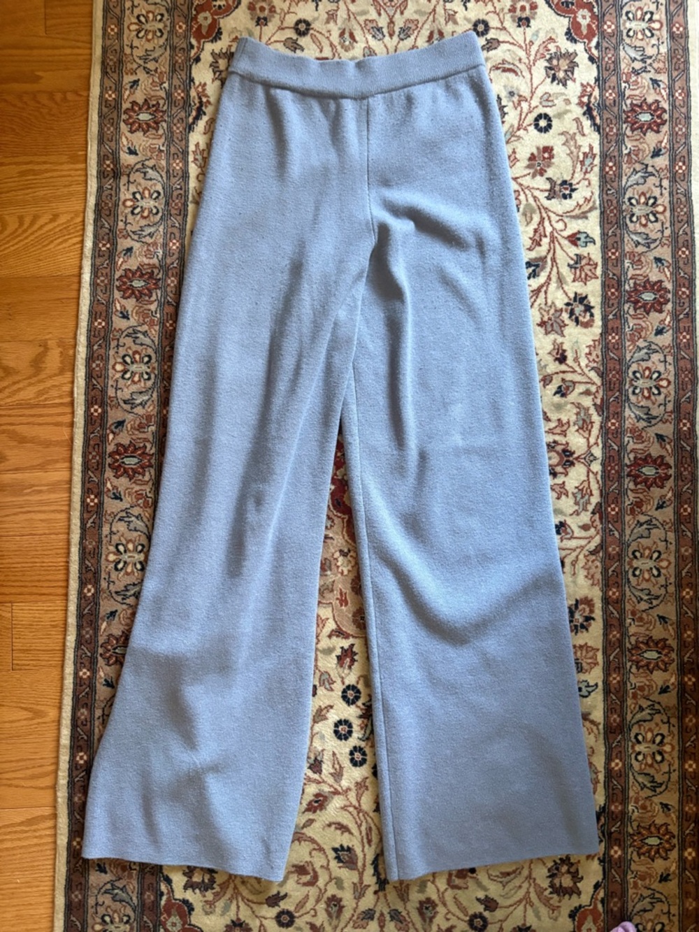H&M Blue Heavy Knit Straight Leg Lounge Pants
